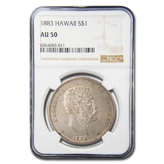 Buy 1883 Hawaii Silver Dollar King Kalakaua I AU50 NGC APMEX