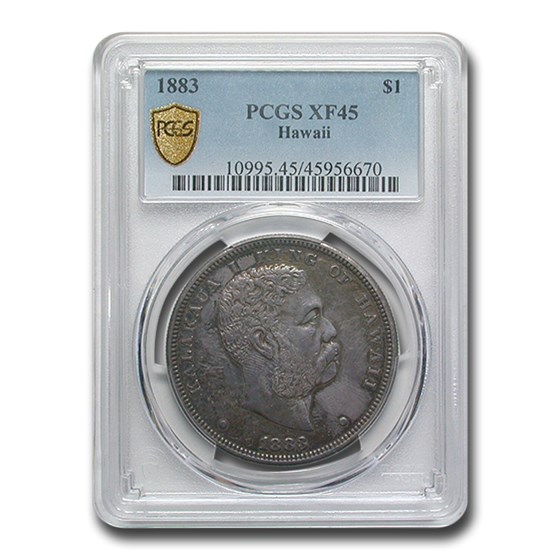 1883 Hawaii Silver Dollar King Kalakaua I XF-45 PCGS 1883 Hawaii Silver Dollar King Kalakaua I XF-45 PCGS