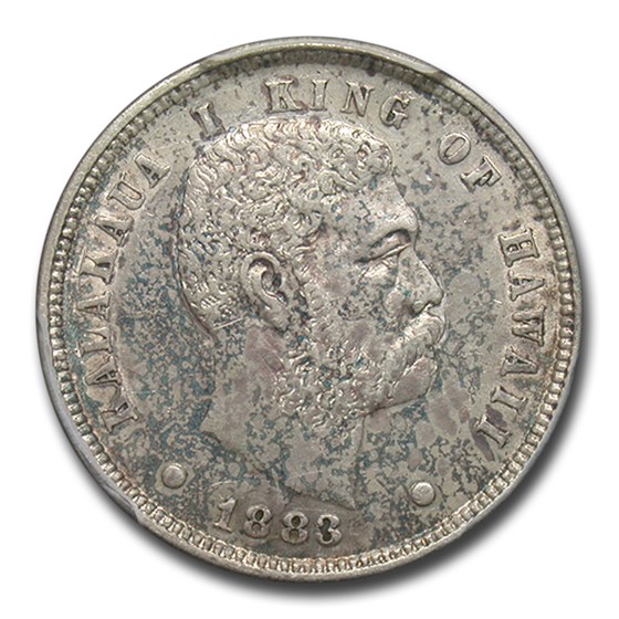 1883 Hawaii Ten Cents AU-53 PCGS 1883 Hawaii Ten Cents AU-53 PCGS