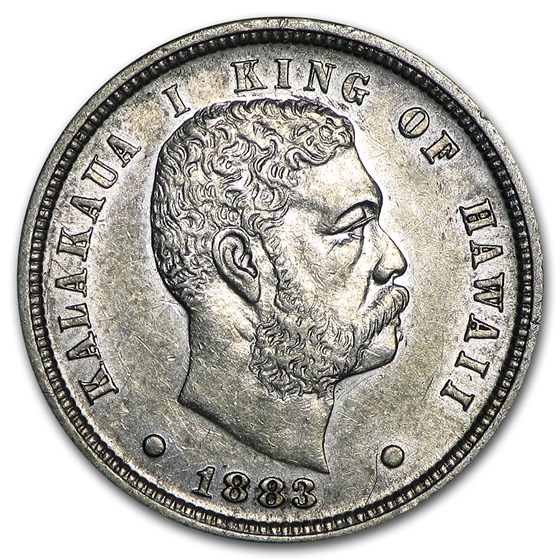 1883 Hawaii Ten Cents AU 1883 Hawaii Ten Cents AU