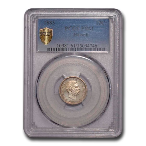 1883 Hawaii Ten Cents PR-61 PCGS 1883 Hawaii Ten Cents PR-61 PCGS