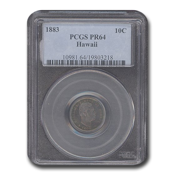 1883 Hawaii Ten Cents PR-64 PCGS 1883 Hawaii Ten Cents PR-64 PCGS