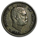 1883 Hawaii Ten Cents VF