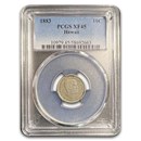 1883 Hawaii Ten Cents XF-45 PCGS