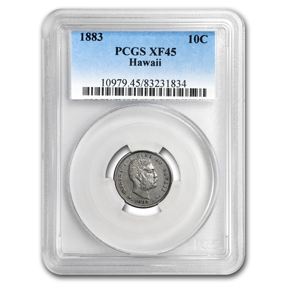 1883 Hawaii Ten Cents XF-45 PCGS 1883 Hawaii Ten Cents XF-45 PCGS
