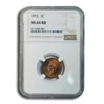 1883 Indian Head Cent MS-64 NGC (Red/Brown)