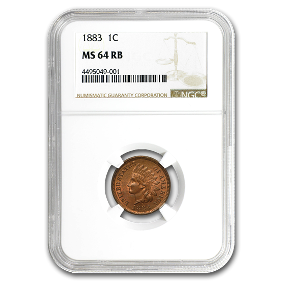 1883 Indian Head Cent MS-64 NGC (Red/Brown) 1883 Indian Head Cent MS-64 NGC (Red/Brown)