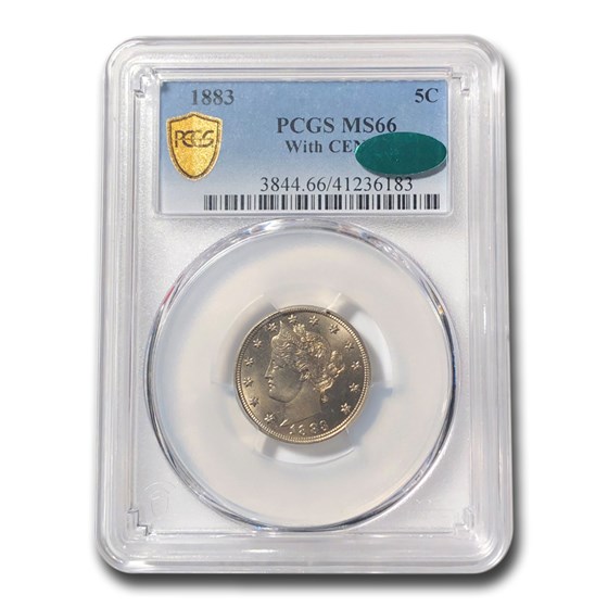 1883 Liberty Head V Nickel MS-66 PCGS CAC (Cents) 1883 Liberty Head V Nickel MS-66 PCGS CAC (Cents)