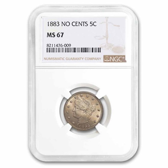 1883 Liberty Head V Nickel MS-67 NGC (No Cents) 1883 Liberty Head V Nickel MS-67 NGC (No Cents)