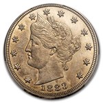 1883 Liberty Head V Nickel No Cents AU-58 PCGS