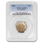 1883 Liberty Head V Nickel No Cents AU-58 PCGS
