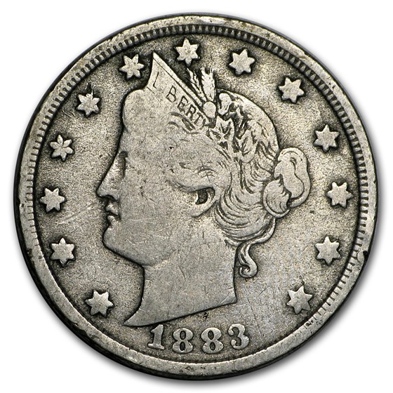 1883 Liberty Head V Nickel No Cents Good-Fine