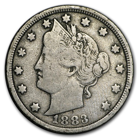 1883 Liberty Head V Nickel No Cents Good-Fine 1883 Liberty Head V Nickel No Cents Good-Fine