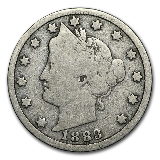 1883 Liberty Head V Nickel No Cents Good 1883 Liberty Head V Nickel No Cents Good