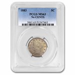 1883 Liberty Head V Nickel No Cents MS-63 PCGS