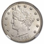 1883 Liberty Head V Nickel No Cents MS-64 NGC