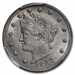 1883 Liberty Head V Nickel No Cents MS-64 PCGS
