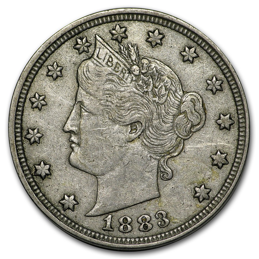 1883 Liberty Head V Nickel No Cents XF