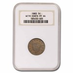 1883 Liberty Head V Nickel PF-64 NGC (w/Cents)