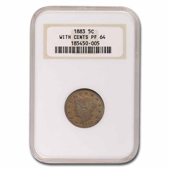 1883 Liberty Head V Nickel PF-64 NGC (w/Cents) 1883 Liberty Head V Nickel PF-64 NGC (w/Cents)