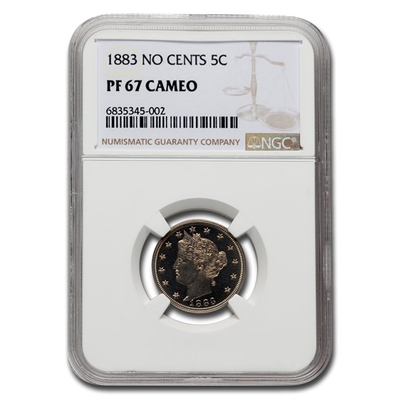1883 Liberty Head V Nickel PF-67 Cameo NGC (No Cents) 1883 Liberty Head V Nickel PF-67 Cameo NGC (No Cents)