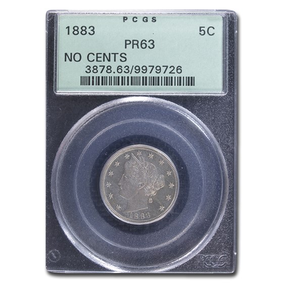 1883 Liberty Head V Nickel PR-63 PCGS (No Cents) 1883 Liberty Head V Nickel PR-63 PCGS (No Cents)