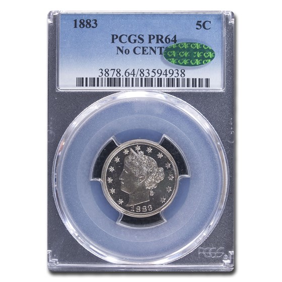 1883 Liberty Head V Nickel PR-64 PCGS CAC (No Cents) 1883 Liberty Head V Nickel PR-64 PCGS CAC (No Cents)