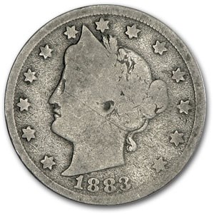 1883 Liberty Head V Nickel w/Cents AG 1883 Liberty Head V Nickel w/Cents AG