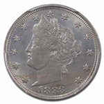 1883 Liberty Head V Nickel w/Cents MS-62 PCGS