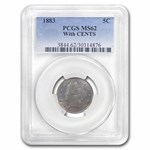 1883 Liberty Head V Nickel w/Cents MS-62 PCGS