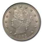 1883 Liberty Head V Nickel w/Cents MS-64 NGC