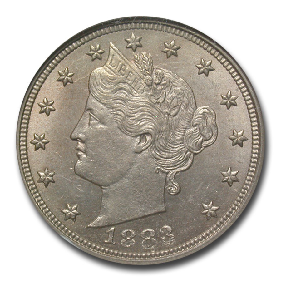 1883 Liberty Head V Nickel w/Cents MS-64 NGC