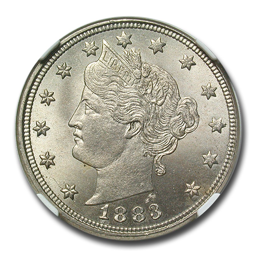 1883 Liberty Head V Nickel w/Cents MS-65 NGC