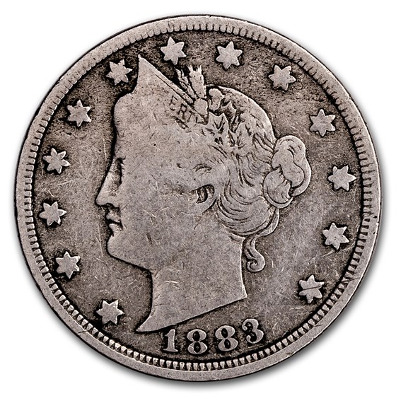 1883 Liberty Head V Nickel w/Cents VG 1883 Liberty Head V Nickel w/Cents VG