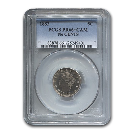 1883 Liberty Nickel No Cents PR-66+ Cameo PCGS 1883 Liberty Nickel No Cents PR-66+ Cameo PCGS