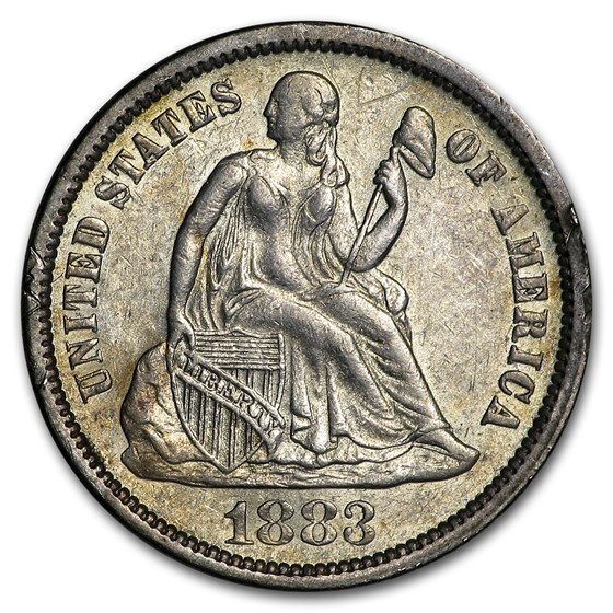 1883 Liberty Seated Dime AU