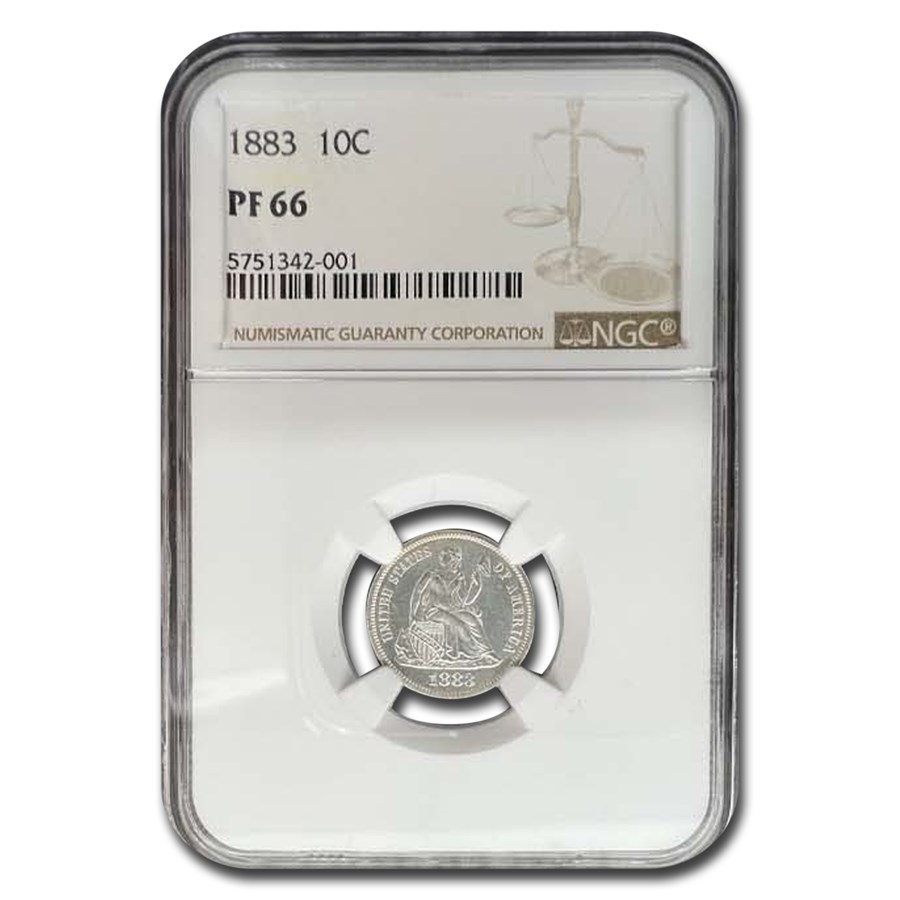 1883 Liberty Seated Dime PF-66 NGC