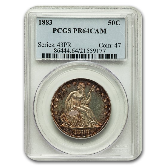 1883 Liberty Seated Half Dollar PR-64 Cameo PCGS 1883 Liberty Seated Half Dollar PR-64 Cameo PCGS
