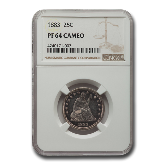 1883 Liberty Seated Quarter PF-64 Cameo NGC 1883 Liberty Seated Quarter PF-64 Cameo NGC