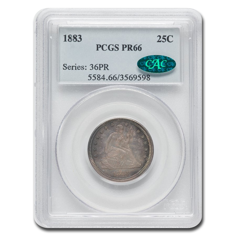 1883 Liberty Seated Quarter PR-66 CAC PCGS