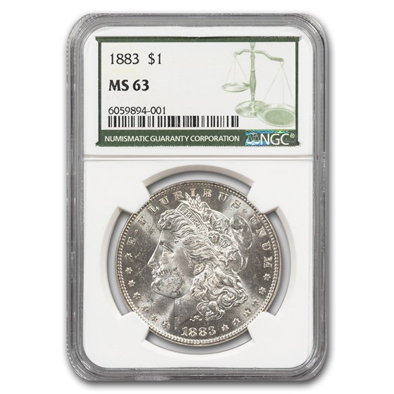 1883 Morgan Dollar MS-63 NGC (Green Label) 1883 Morgan Dollar MS-63 NGC (Green Label)