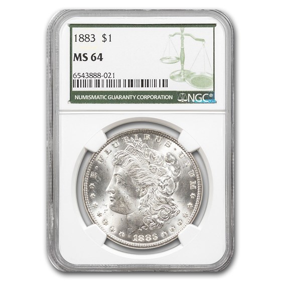 1883 Morgan Dollar MS-64 NGC (Green Label) 1883 Morgan Dollar MS-64 NGC (Green Label)