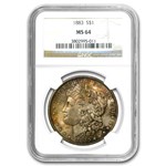 1883 Morgan Dollar MS-64 NGC (Toning Obv & Rev)