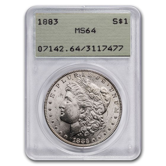 1883 Morgan Dollar MS-64 PCGS (Old Rattler Holder) 1883 Morgan Dollar MS-64 PCGS (Old Rattler Holder)