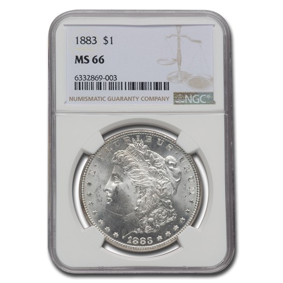 1883 Morgan Dollar MS-66 NGC 1883 Morgan Dollar MS-66 NGC