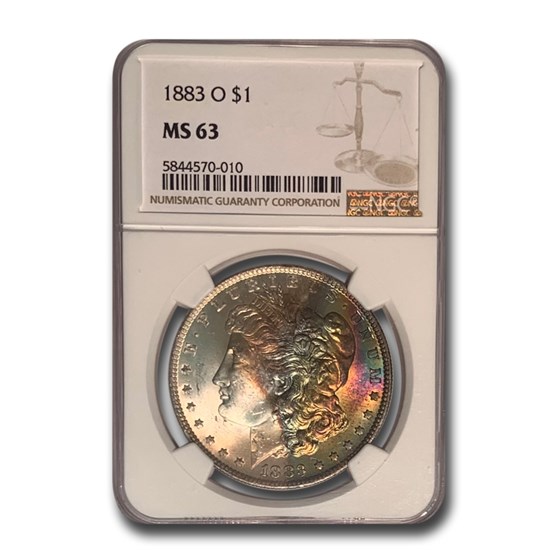 1883-O Morgan Dollar MS-63 NGC (Beautiful Toning) 1883-O Morgan Dollar MS-63 NGC (Beautiful Toning)