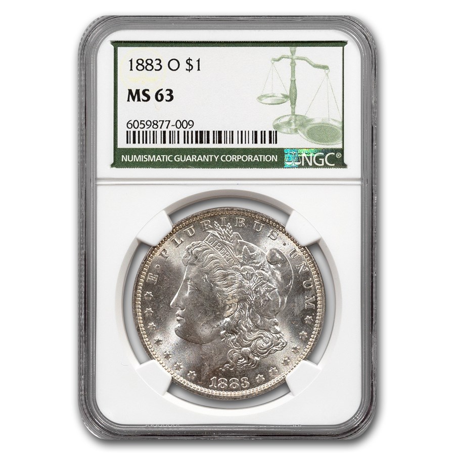 1883-O Morgan Dollar MS-63 NGC (Green Label)