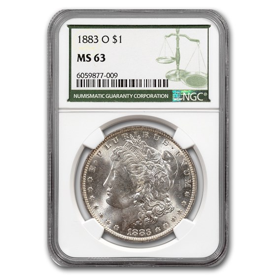 1883-O Morgan Dollar MS-63 NGC (Green Label) 1883-O Morgan Dollar MS-63 NGC (Green Label)