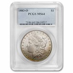 1883-O Morgan Dollar MS-64 PCGS (Rev Rainbow Toning)