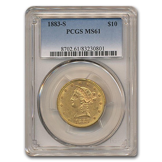 1883-S $10 Liberty Gold Eagle MS-61 PCGS 1883-S $10 Liberty Gold Eagle MS-61 PCGS